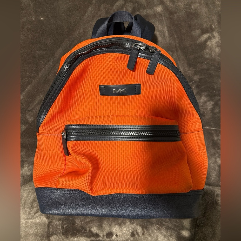 Michael Kors Orange and Black Backpack - Picture 2 of 10